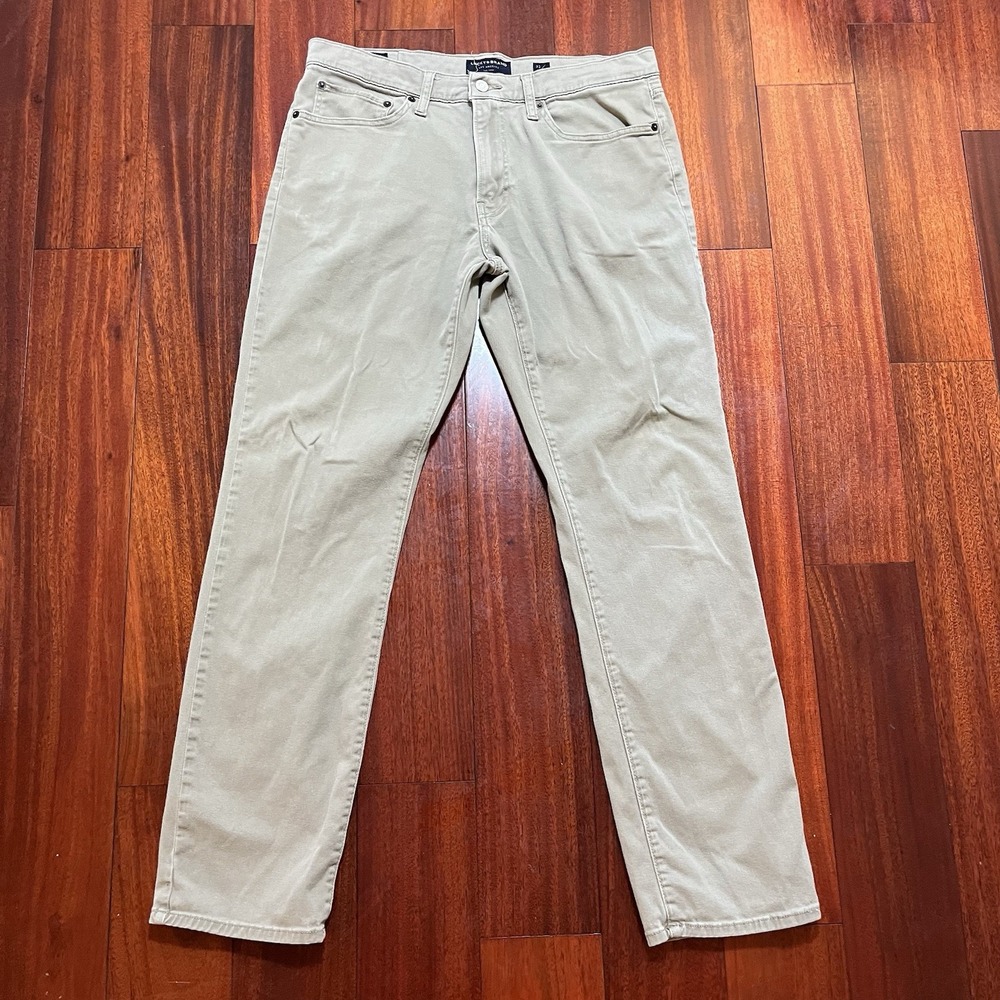 Lucky Brand Jeans Mens 32x32 121 Slim Straight Tan Stretch Workwear Casual 34x31